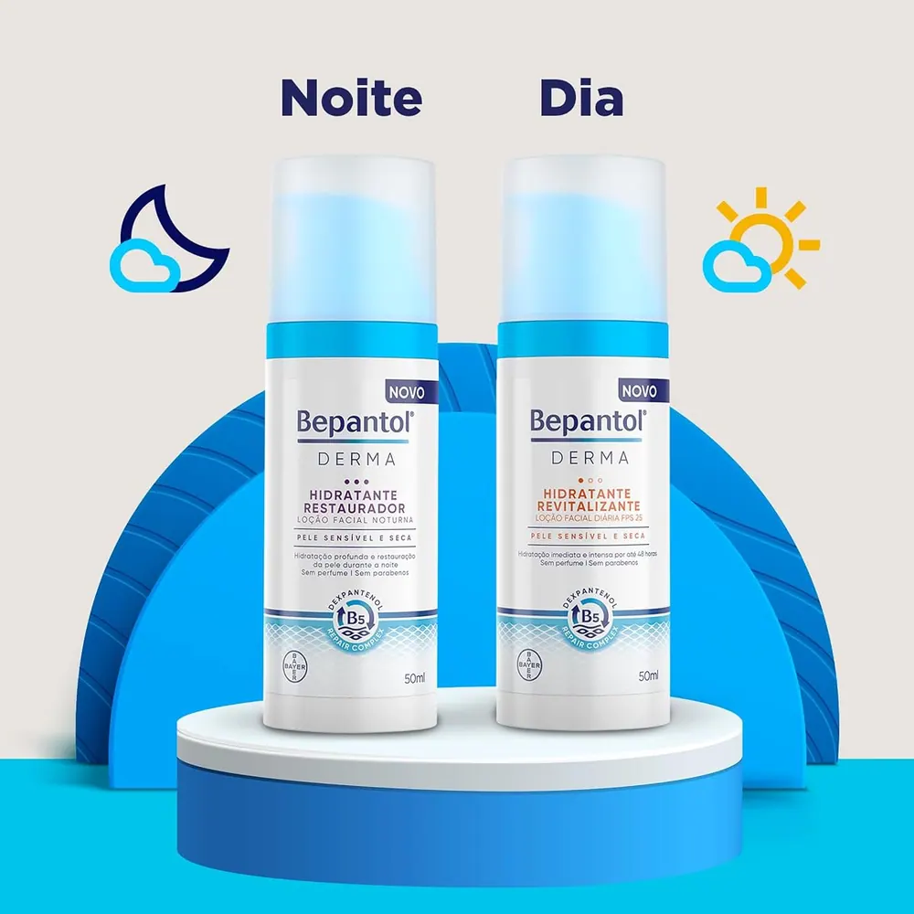 Bepantol Derma Hidratante Facial Noturno Restaurador 50ml