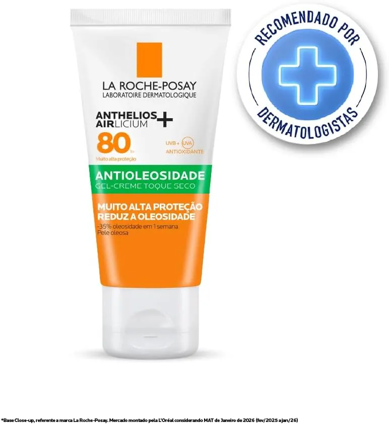 La Roche-Posay Anthelios Airlicium Protetor Solar Facial Antioleosidade FPS 80