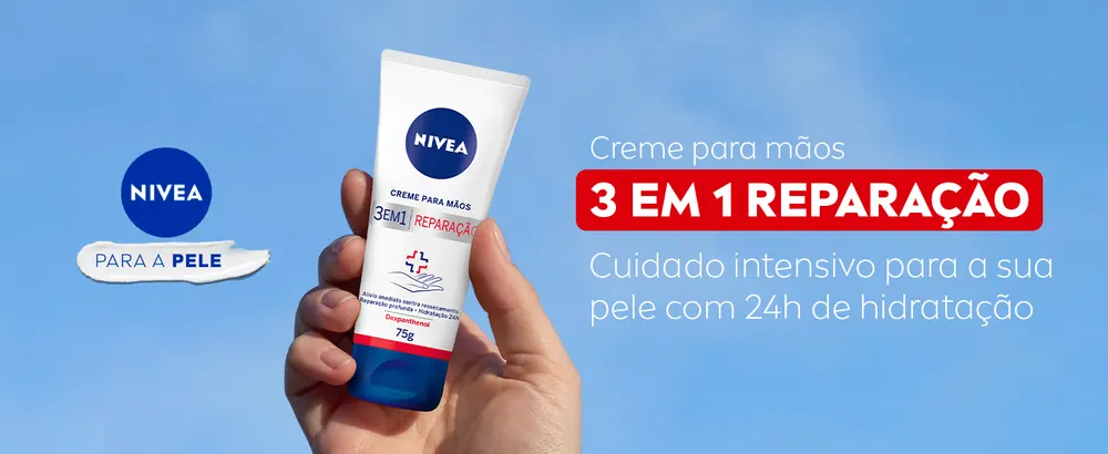 NIVEA Creme para Mãos Reparação 3 em 1