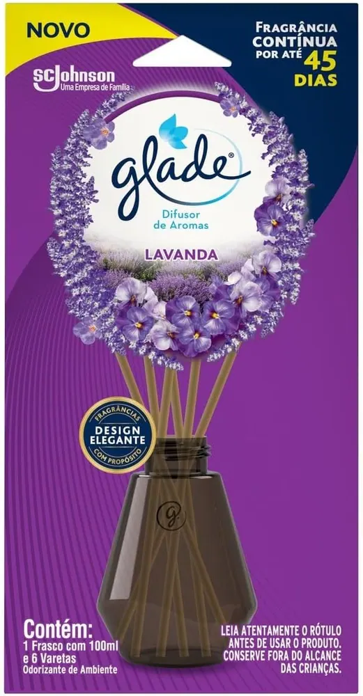 Glade Difusor de Ambiente Lavanda com 6 Varetas 100ml