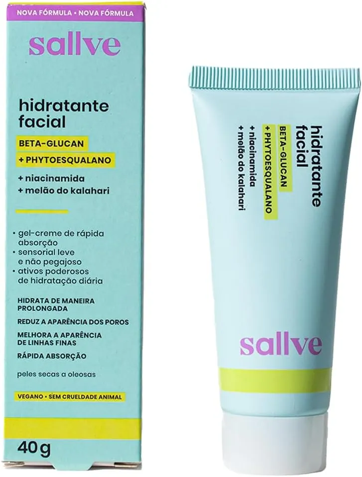 Sallve Hidratante Facial Beta-Glucan e Niacinamida 40g