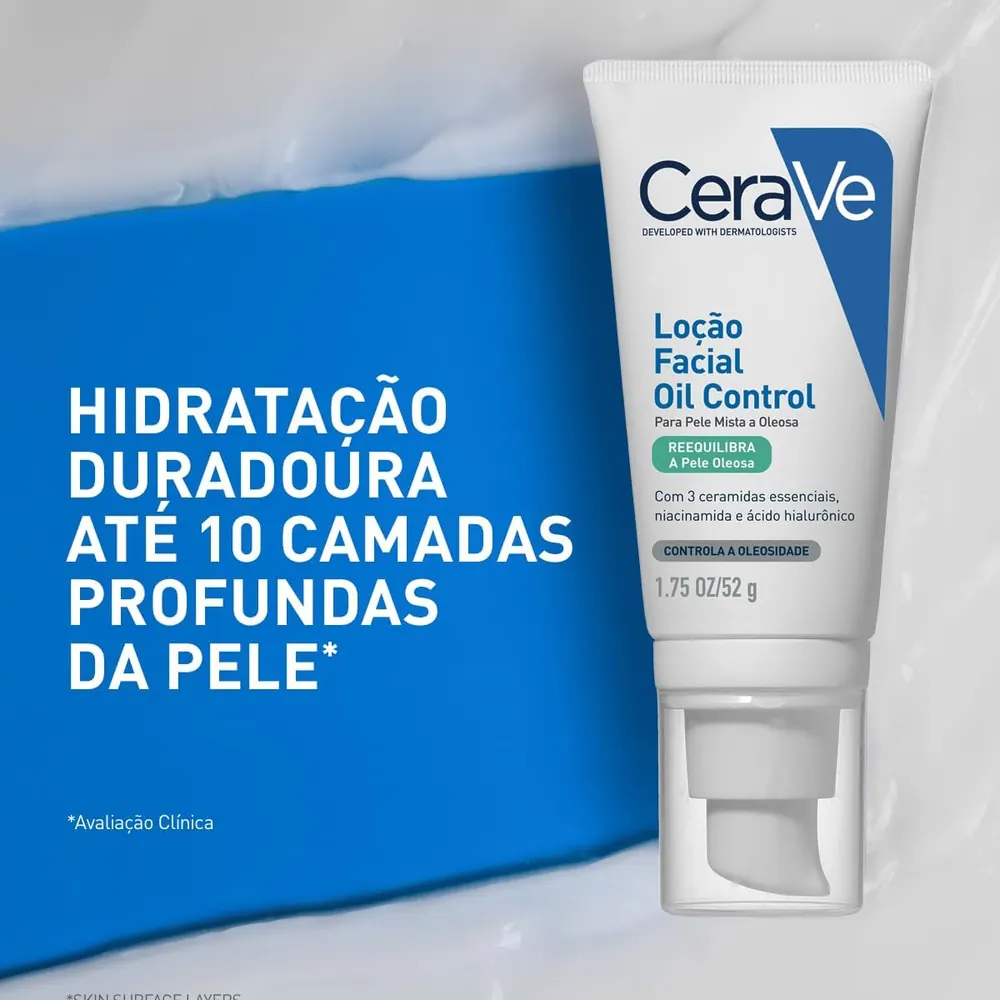 CeraVe Oil Control Loção Facial Hidratante para Pele Oleosa 52g