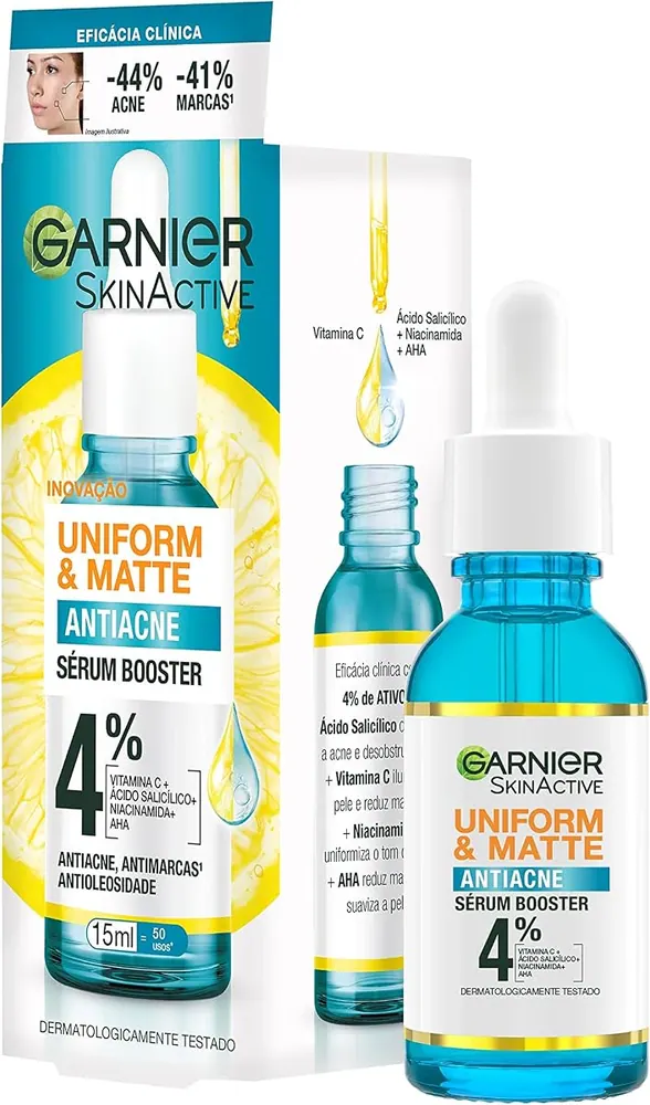 Garnier Uniform & Matte Sérum Facial Antiacne 15ml