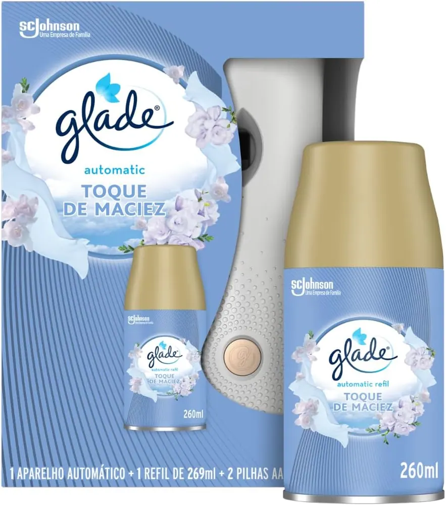 Glade Aromatizador Automático Toque de Maciez - Aparelho + Refil 269ml
