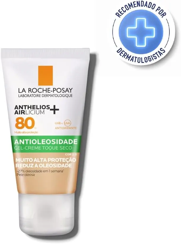 La Roche-Posay Anthelios Airlicium+ Protetor Solar Facial com Cor FPS 80 Cor 2.0 40g