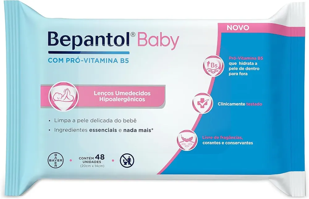 Bepantol Baby Lenço Umedecido Hipoalergênico 48 Unidades
