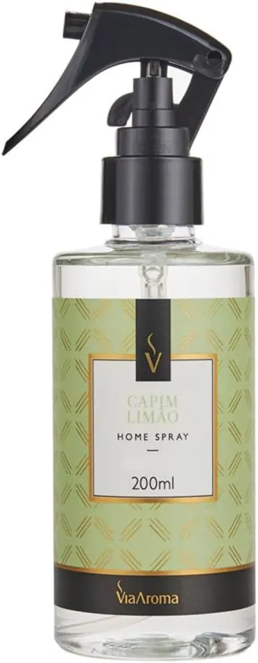 Home Spray Aromatizador de Ambiente Via Aroma 200ml Capim-Limão