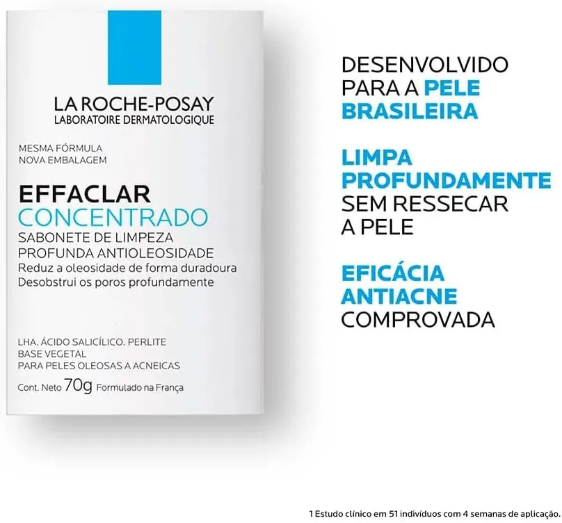 La Roche-Posay Effaclar Concentrado Sabonete Facial em Barra 70g