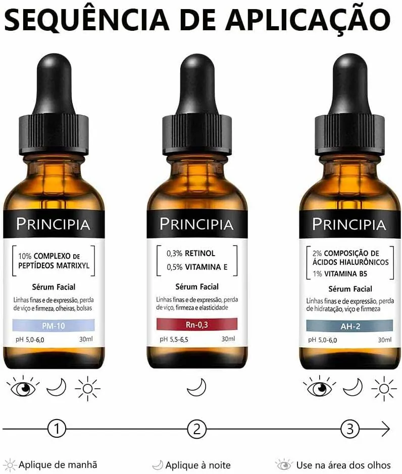 Principia Kit Antissinais Hialurônicos + Retinol + Peptídeos
