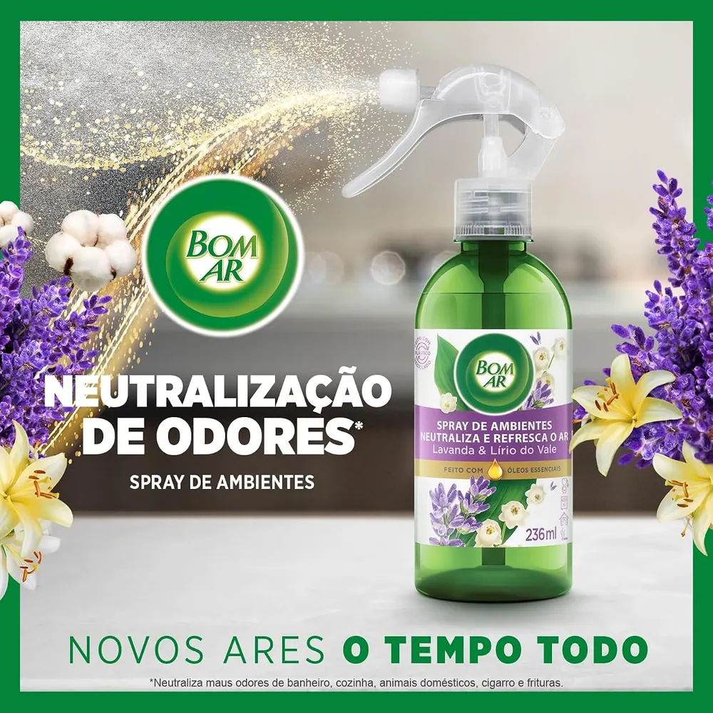 Bom Ar Spray de Ambientes Lavanda 236ml