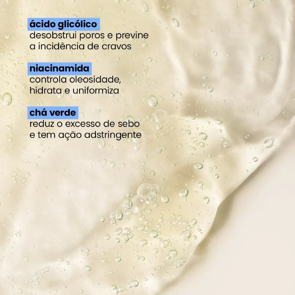 Sallve Limpador Facial Antioleosidade com Ácido Glicólico e Niacinamida - Refil 240ml