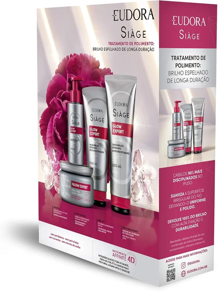 Eudora Siàge Glow Expert Kit Shampoo 250ml + Condicionador 125ml