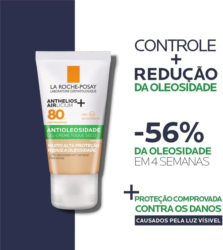 La Roche-Posay Anthelios Airlicium+ Protetor Solar Facial com Cor FPS 80 Cor 2.0 40g