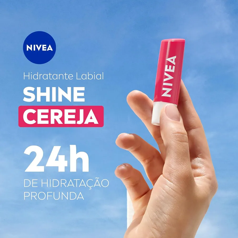 NIVEA Hidratante Labial Cereja Shine 4,8g