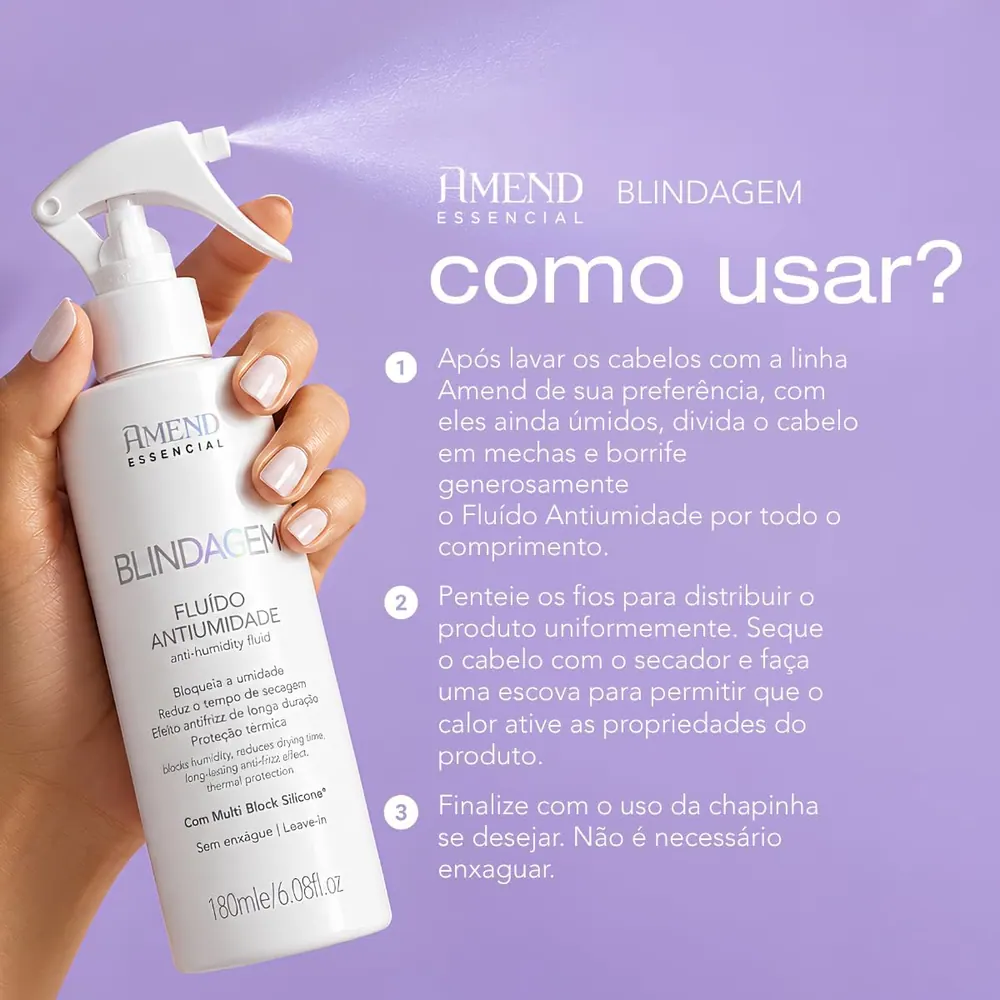 Amend Essencial Fluido Antiumidade Blindagem 180ml