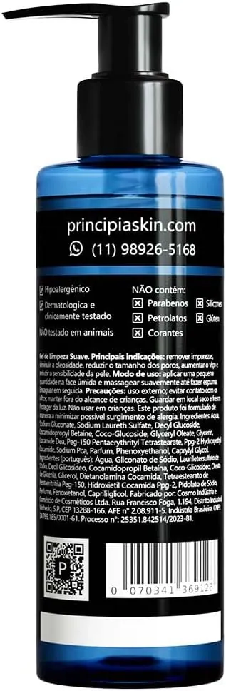 Principia Gel de Limpeza Facial GL-02 200g - 1% PCA Sódio + Glicerina