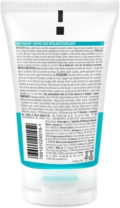 Neutrogena Purified Skin Gel Esfoliante Facial 100g