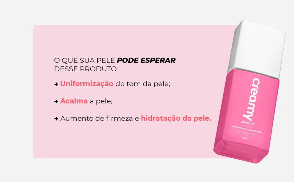 Uniformização do tom, conforto e hidratação