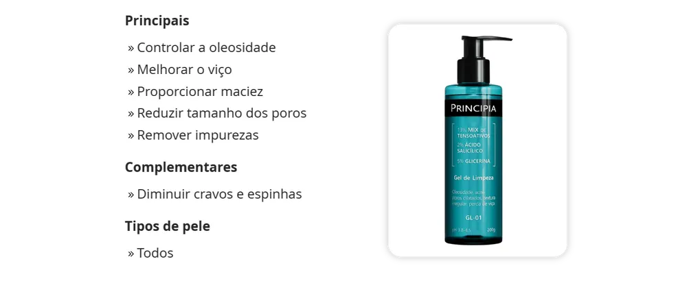 Principia Gel de Limpeza Facial GL-01 200g - imagem 5