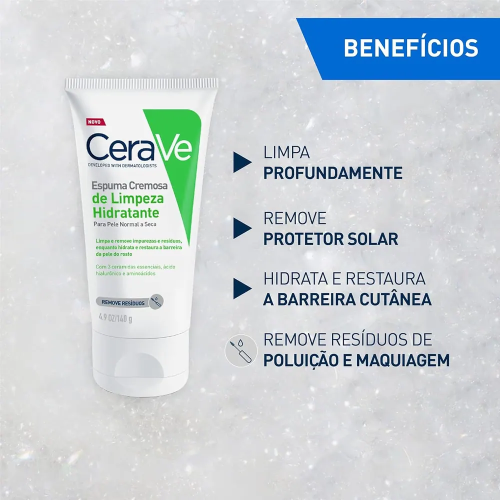 CeraVe Espuma Cremosa de Limpeza Hidratante 60g