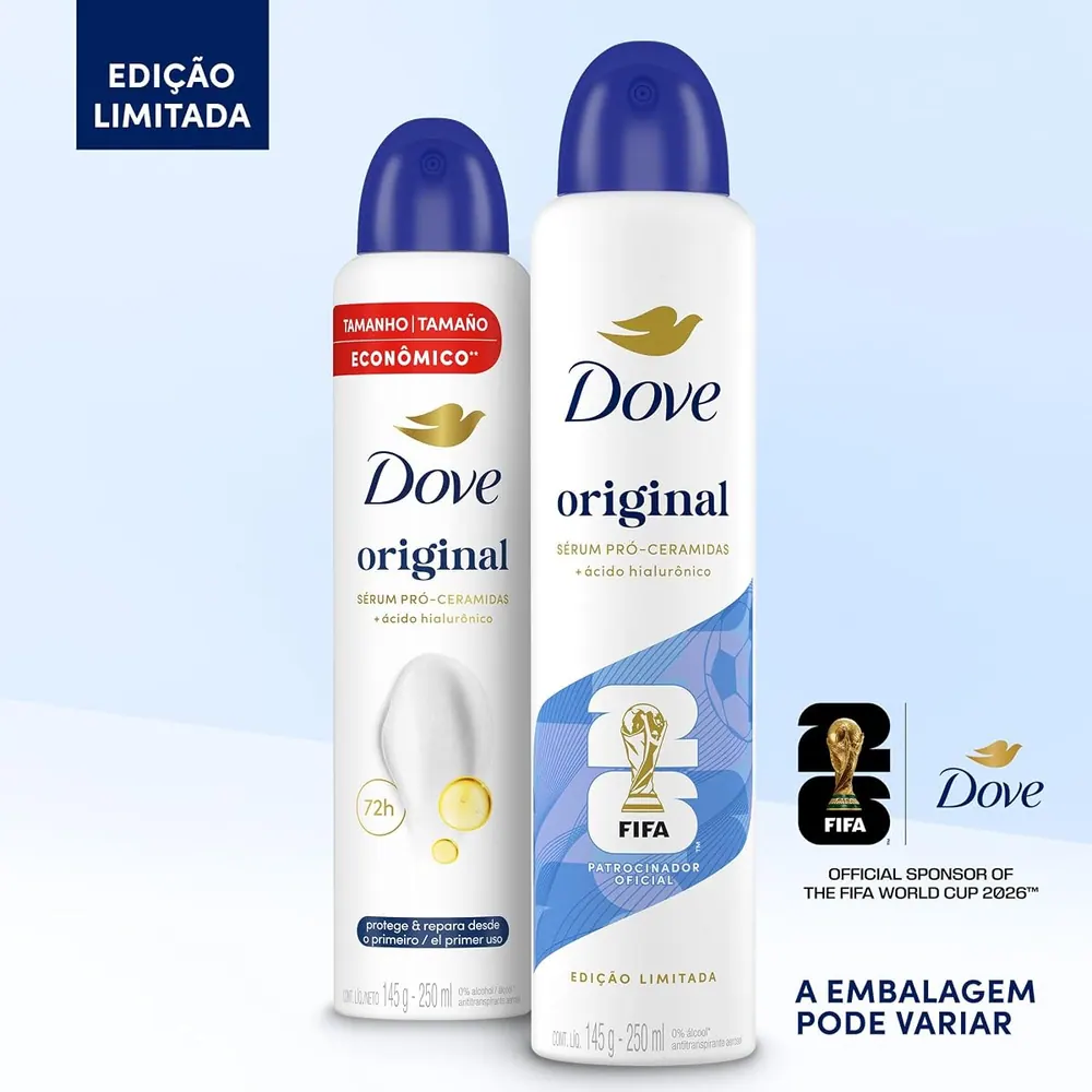 Dove Desodorante Antitranspirante Aerossol Original 250ml