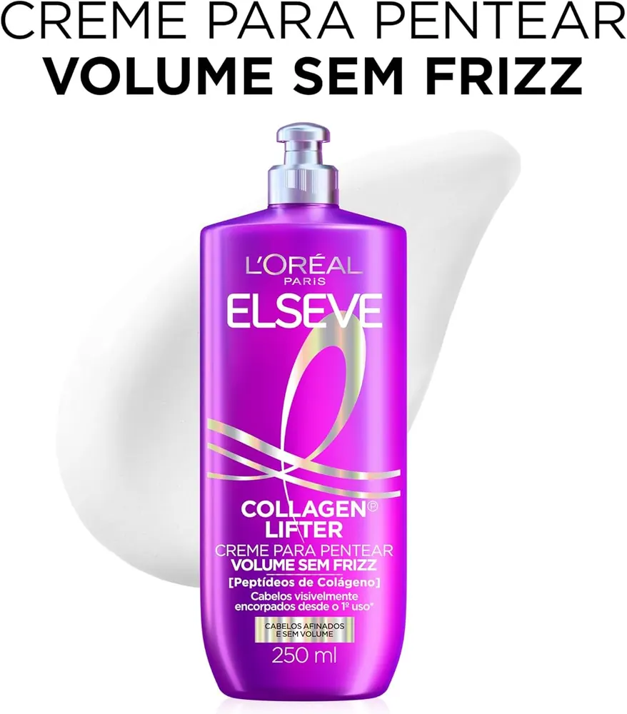 L'Oréal Paris Elseve Collagen Lifter Creme para Pentear Volume sem Frizz 250ml