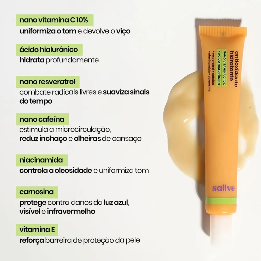 Sallve Antioxidante Hidratante (Sérum-Gel Vitamina C 10%)