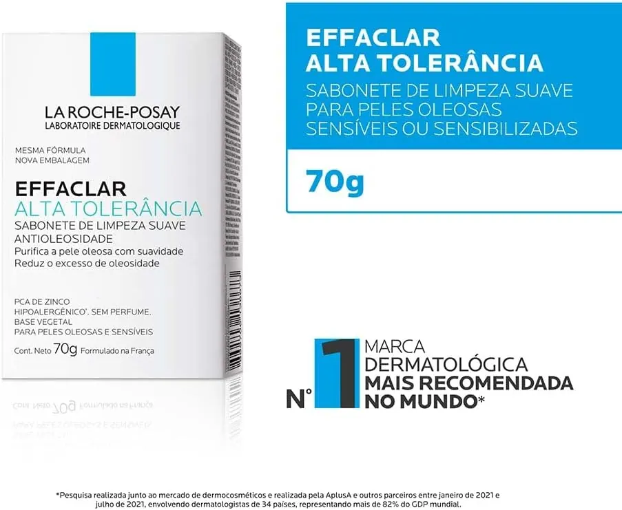 La Roche-Posay Effaclar Alta Tolerância Sabonete Facial 70g
