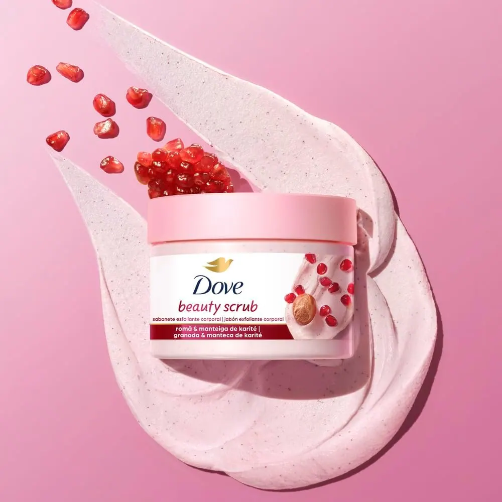 Dove Beauty Scrub Esfoliante Corporal Romã e Manteiga de Karité 280g