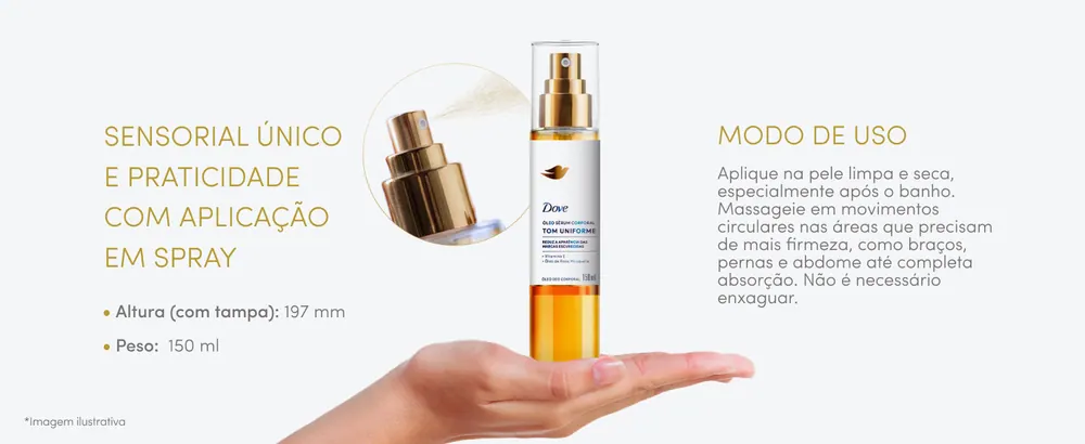 Dove Óleo Sérum Corporal Tom Uniforme - imagem 6