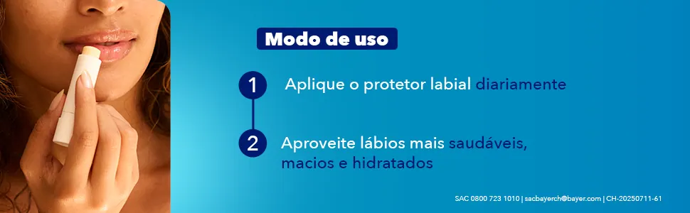 Bepantol Derma Protetor Labial: modo de uso