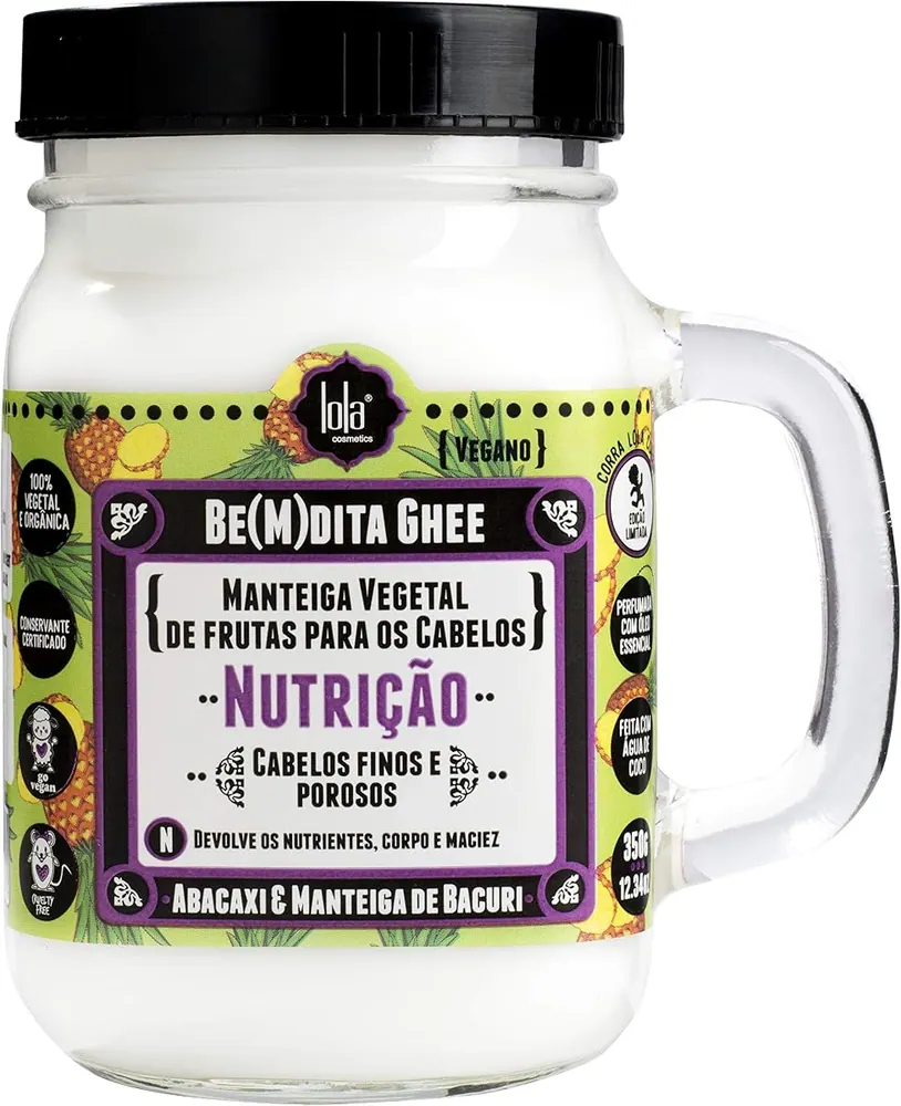 Lola Cosmetics Be(m)dita Ghee Máscara Capilar Nutrição Abacaxi 350g