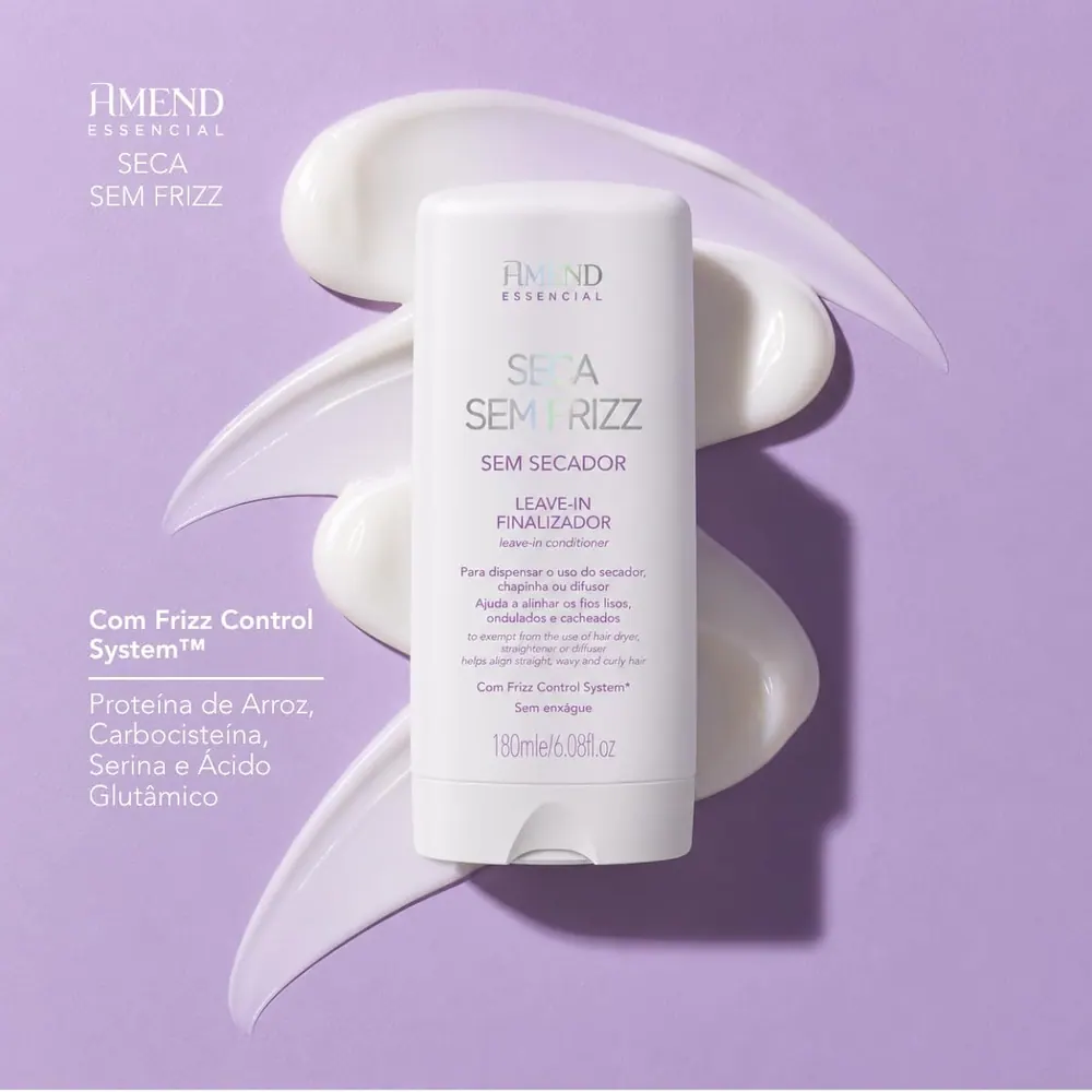 Amend Essencial Seca Sem Frizz Leave-In Finalizador 180ml