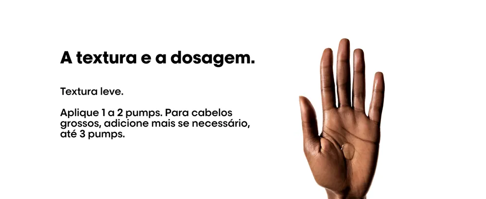Textura leve e rápida absorção