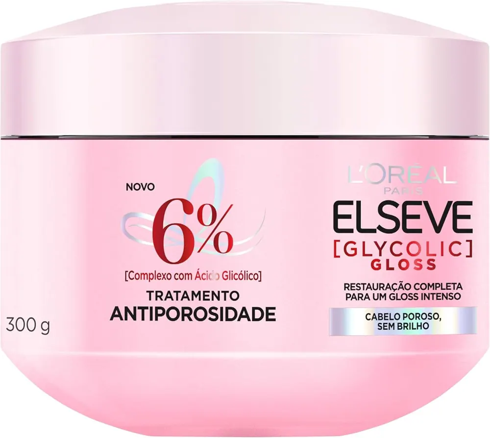 L'Oréal Paris Elseve Glycolic Gloss Máscara de Tratamento Antiporosidade 300g