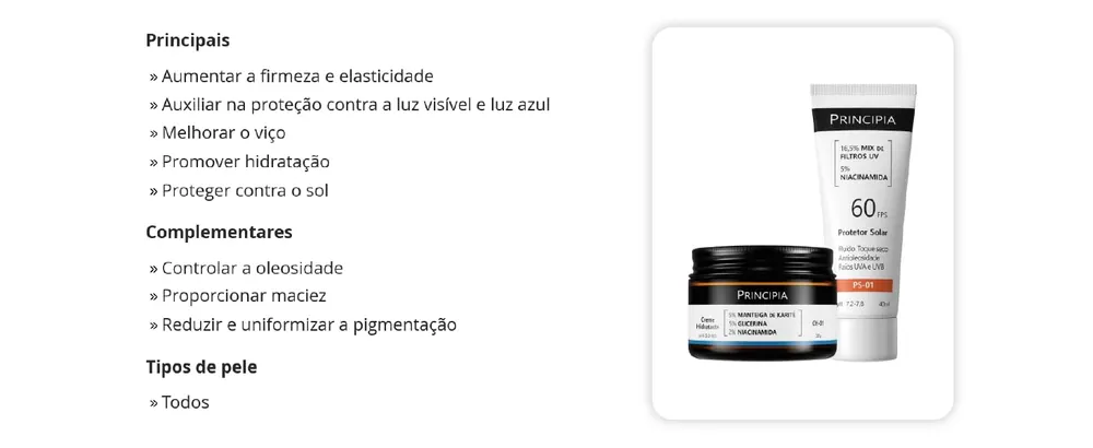 Principia Kit Hidratação e Proteção CH-01 + PS-01 FPS 60 - imagem 4