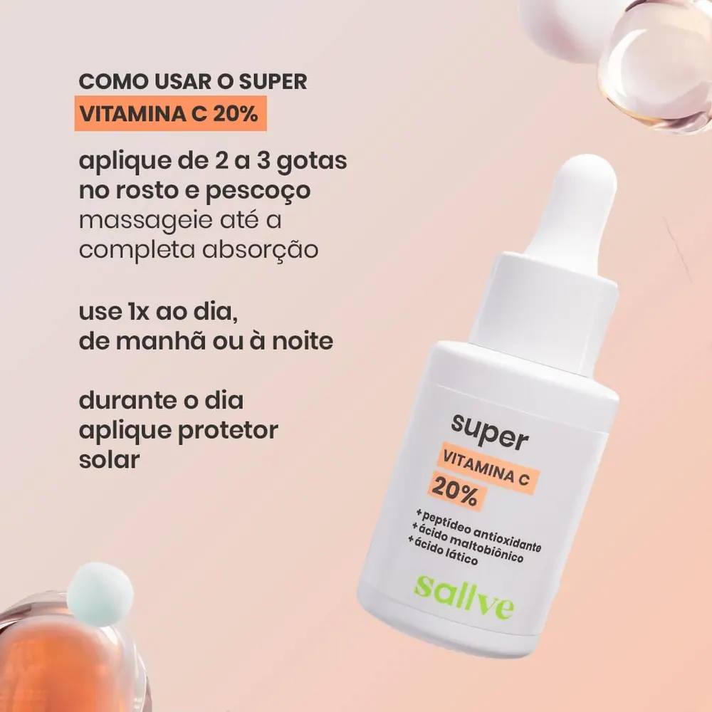 Sallve Super Vitamina C 20% Sérum Antioxidante 30ml