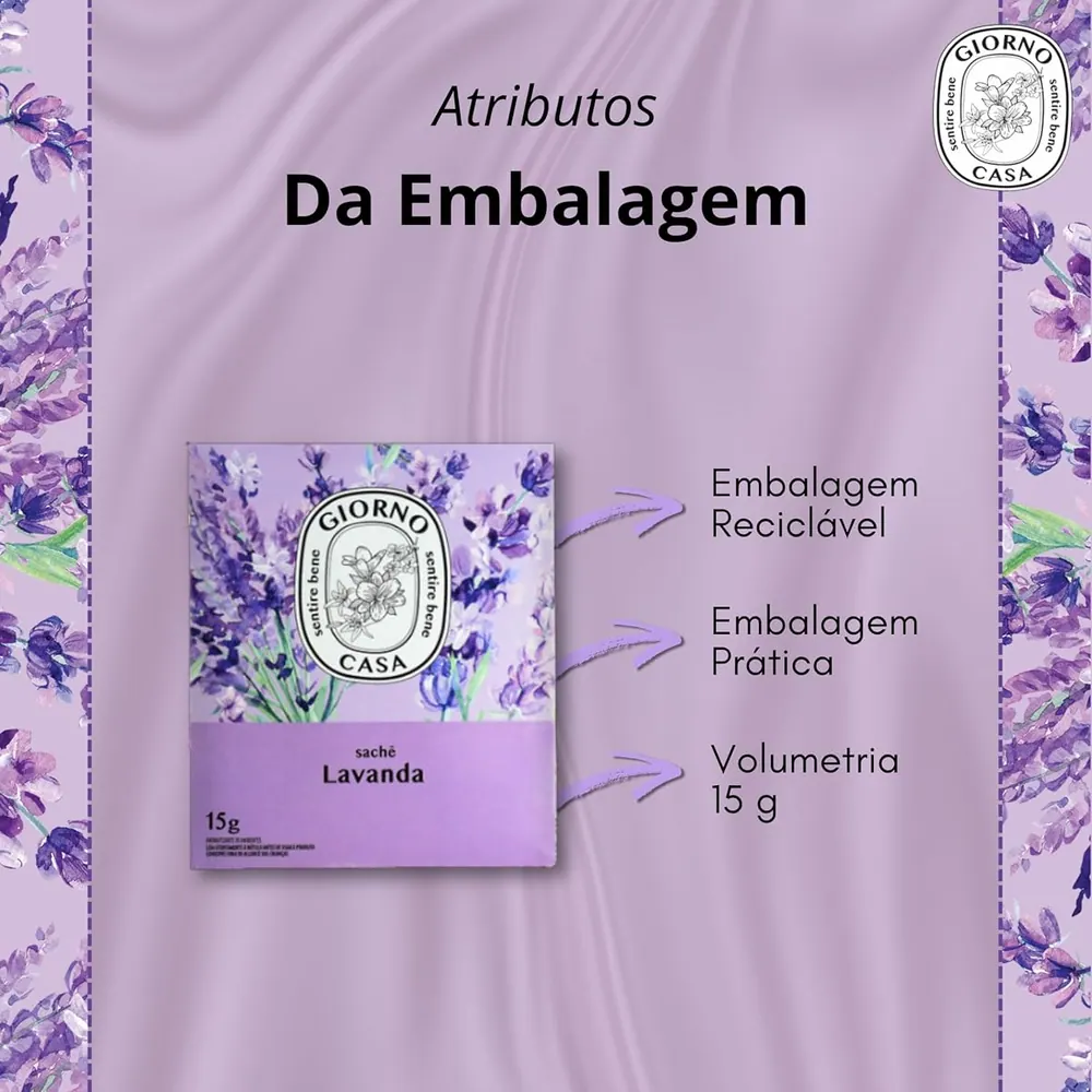Giorno Casa Sachê Perfumado Lavanda 15g