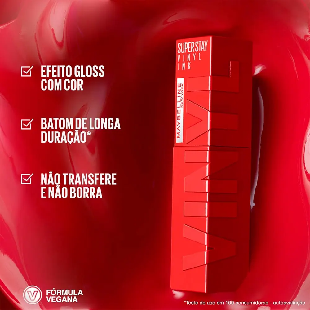 Maybelline SuperStay Vinyl Ink Batom Líquido - Cheeky 4,2ml
