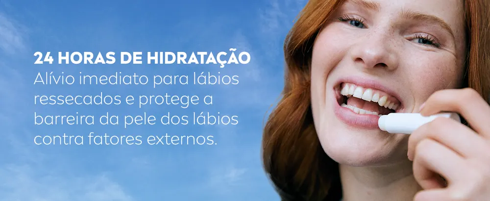 24 horas de hidratação para lábios ressecados