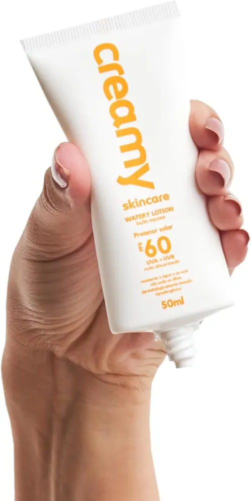 Creamy Skincare Protetor Solar FPS 60 Watery Lotion 50g