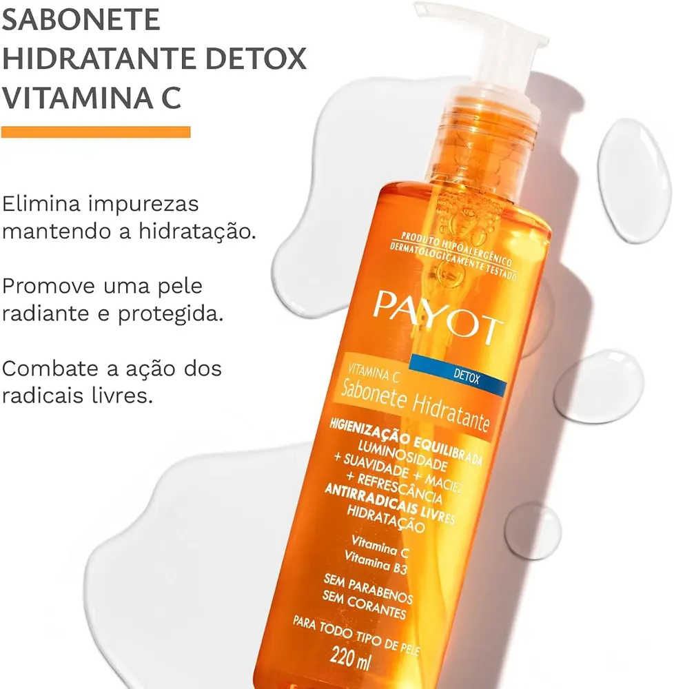 Payot Detox Sabonete Líquido Facial com Vitamina C 220ml