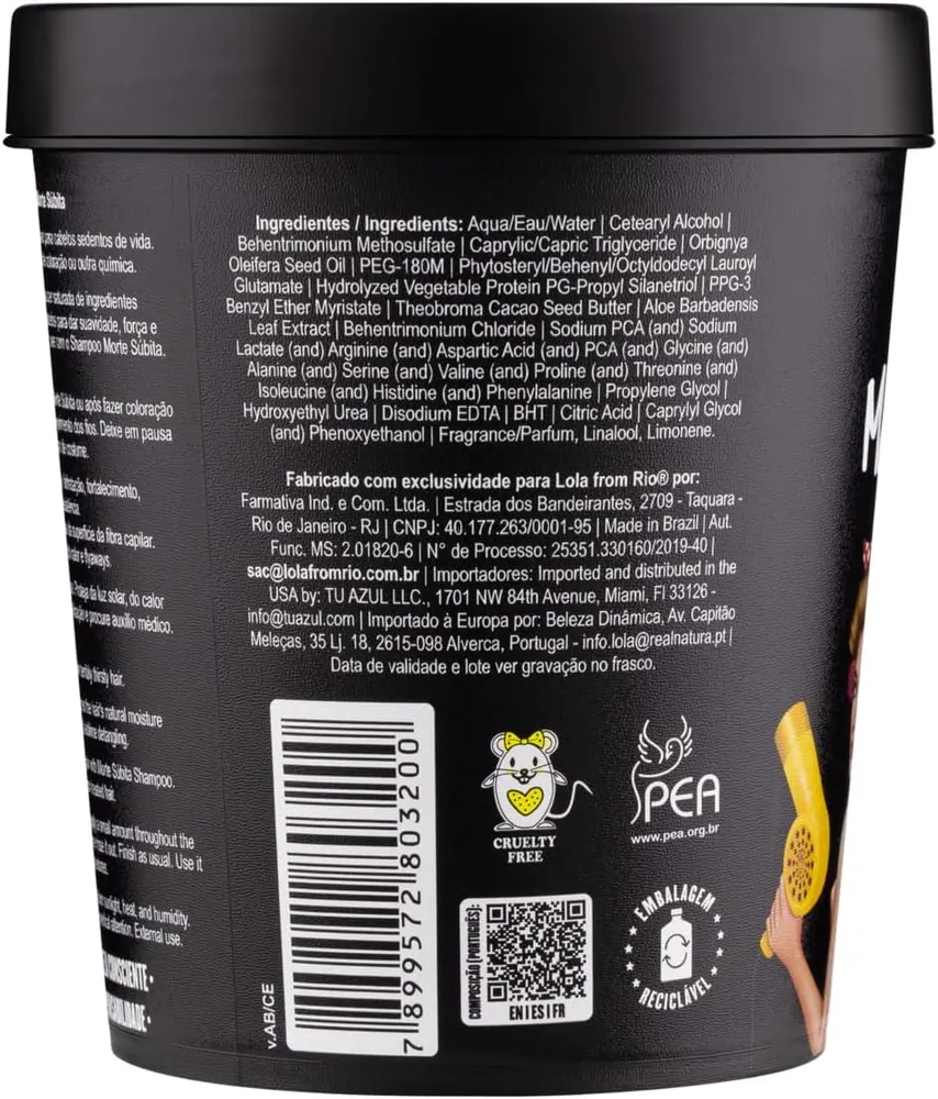 Lola Cosmetics Morte Súbita Máscara Super Hidratante 450g