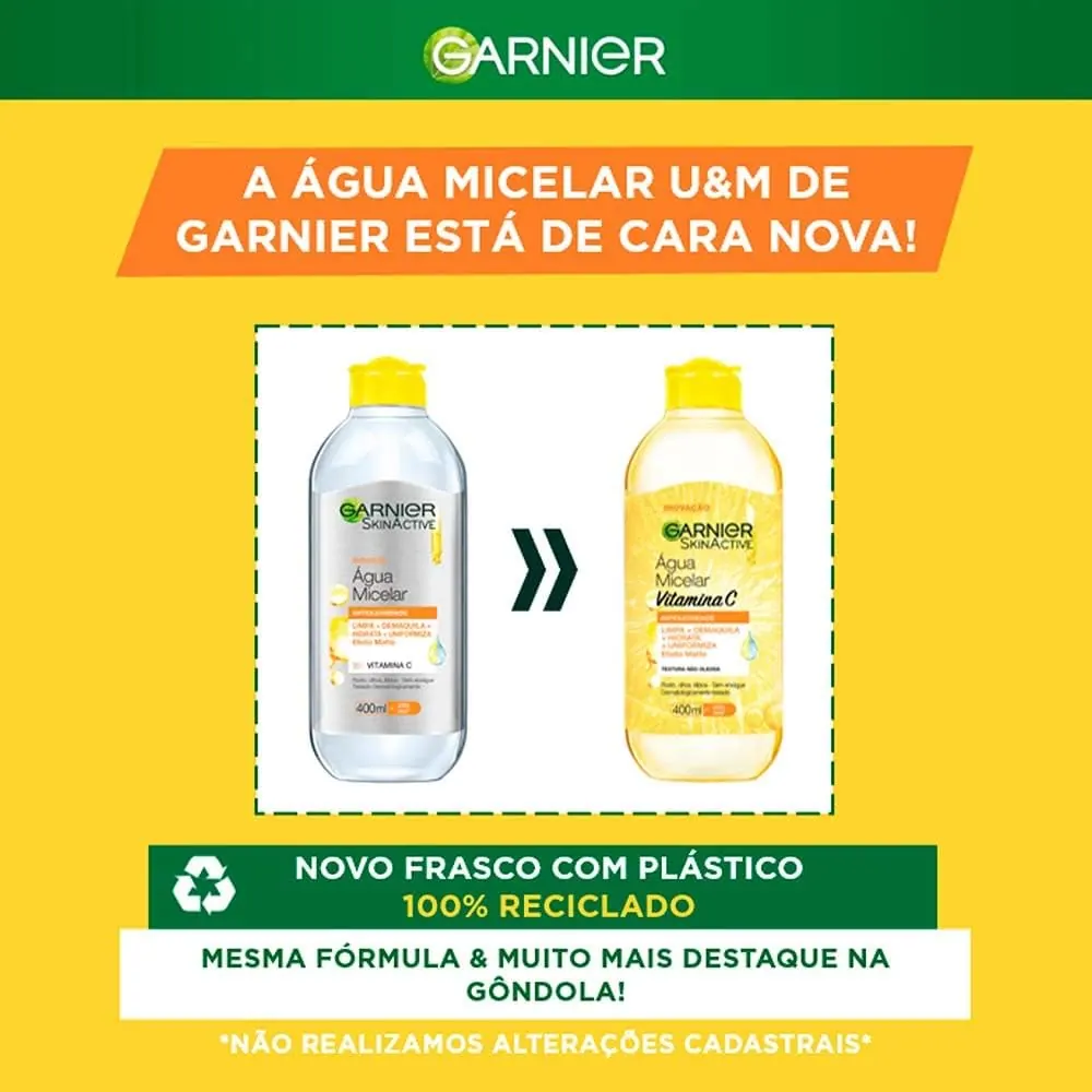 Garnier Água Micelar Antioleosidade Vitamina C 400ml