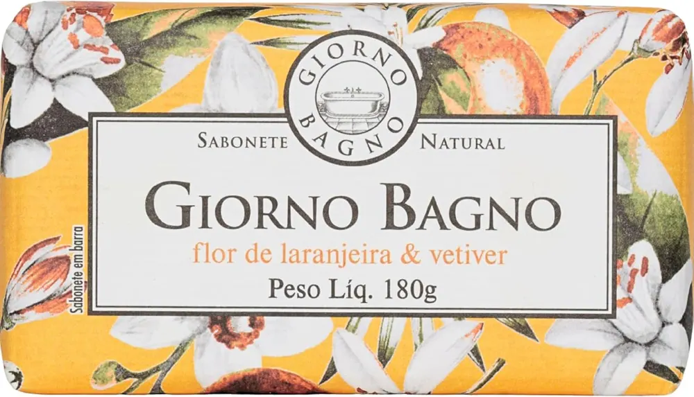 Giorno Bagno Sabonete em Barra Flor de Laranjeira e Vetiver 180g