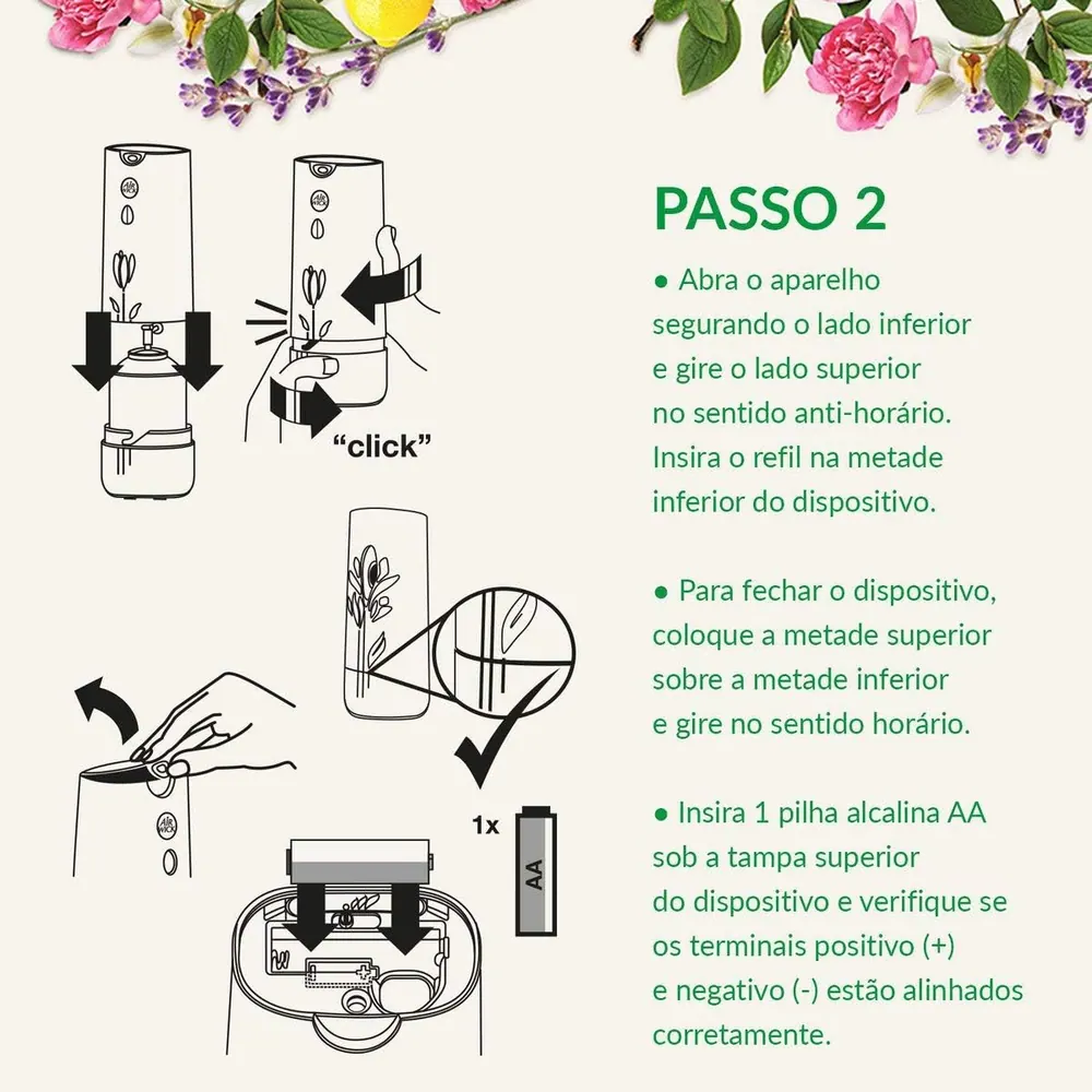 Bom Ar Freshmatic Aromatizador Automático Flor de Algodão - Aparelho + Refil 250ml