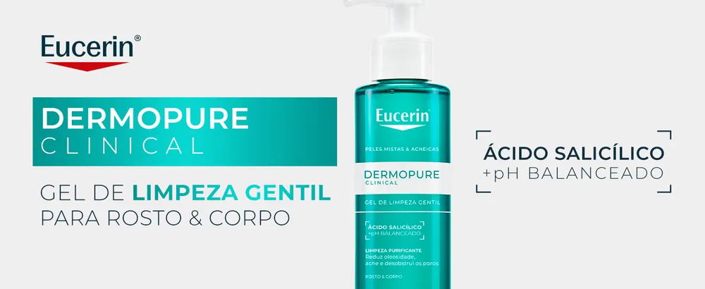 Eucerin Dermopure Clinical Gel de Limpeza Gentil para rosto e corpo