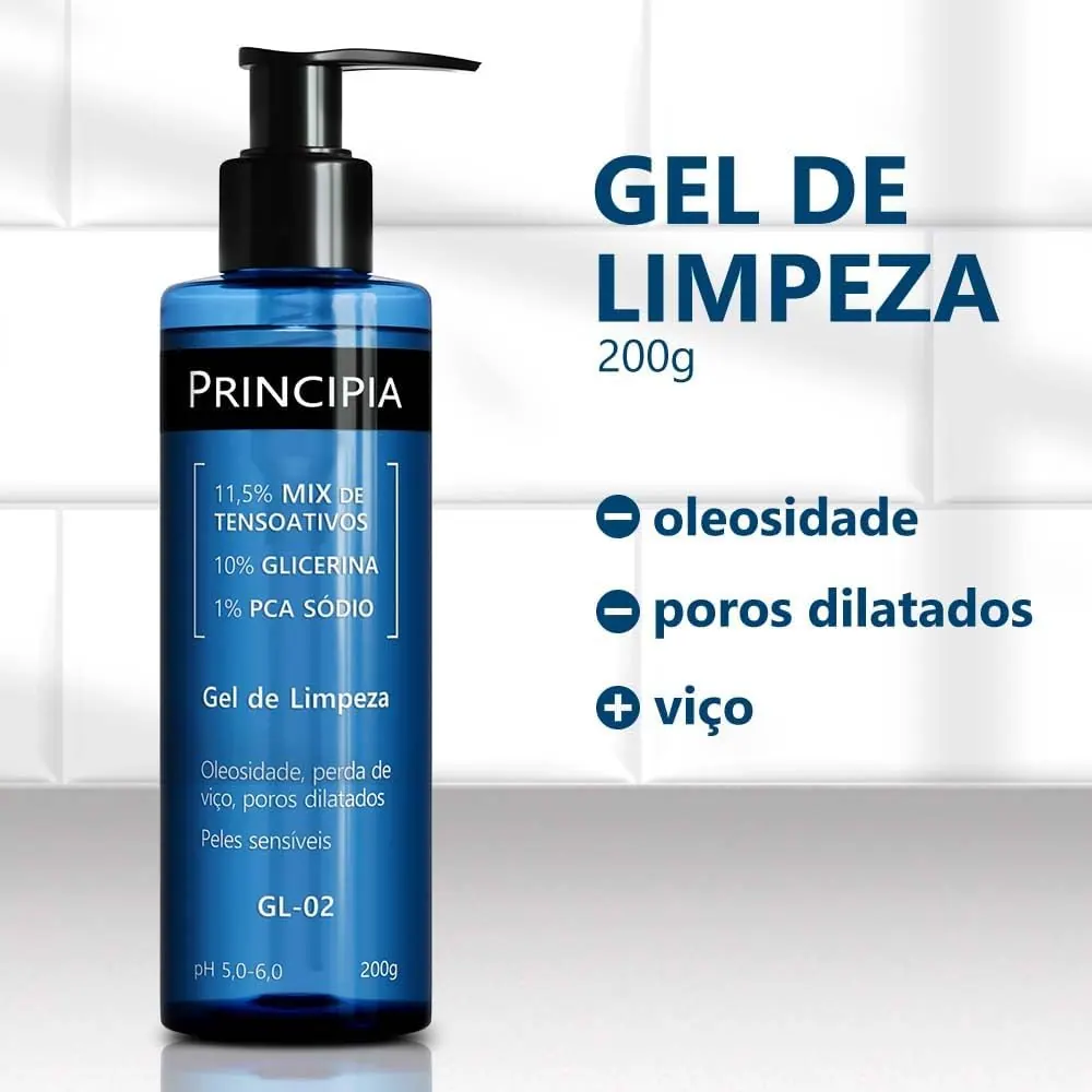 Principia Gel de Limpeza Facial GL-02 200g - 1% PCA Sódio + Glicerina