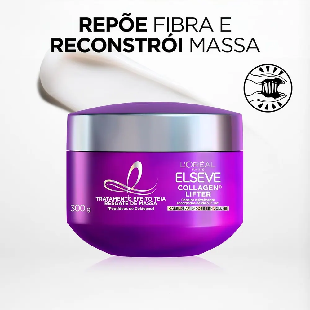L'Oréal Paris Elseve Collagen Lifter Máscara de Tratamento Colágeno Encorpador 300g