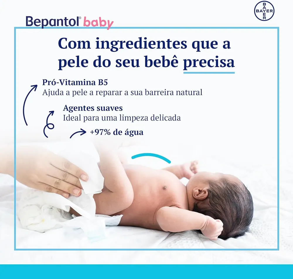 Bepantol Baby Lenço Umedecido Hipoalergênico - 192 Unidades